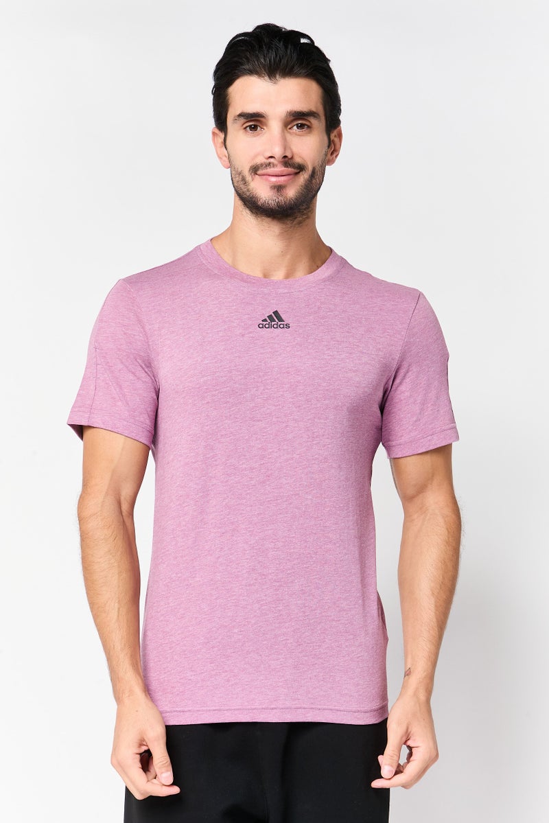 Adidas Men Sportswear Fit Short Sleeve Outdoor T-Shirt, Mauve - Image 1